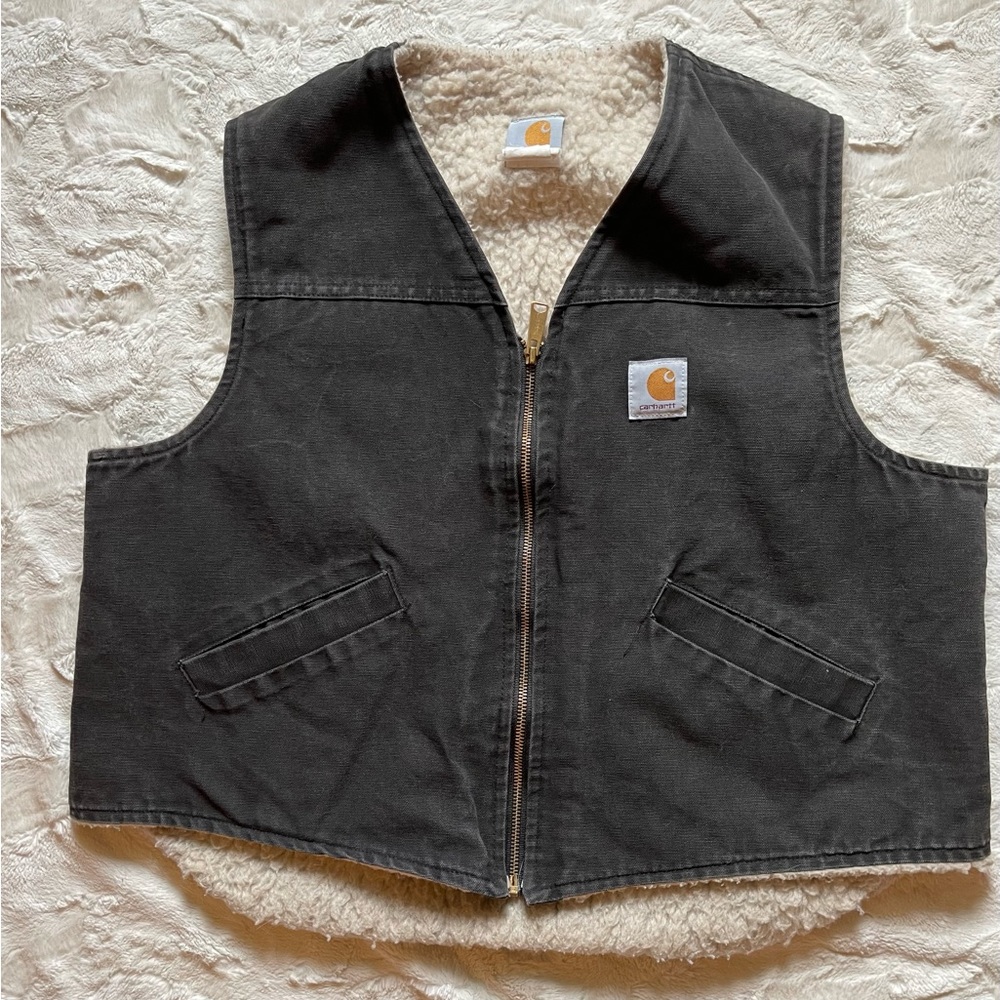 VINTAGE Carhartt Sherpa Lined Vest